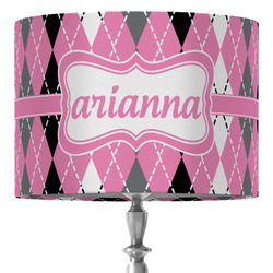 Argyle 16" Drum Lamp Shade - Fabric (Personalized)