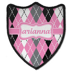 Argyle Iron On Shield Patch B w/ Name or Text