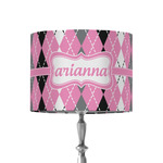 Argyle 8" Drum Lamp Shade - Fabric (Personalized)