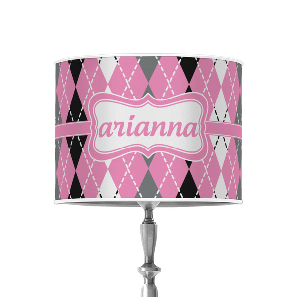 Custom Argyle 8" Drum Lamp Shade - Poly-film (Personalized)