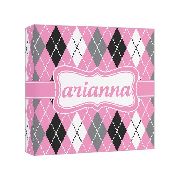 Custom Argyle Canvas Print - 8x8 (Personalized)