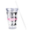 Argyle Acrylic Tumbler - Full Print - Front straw out