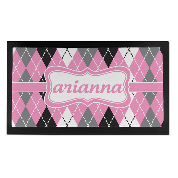 Custom Argyle Bar Mat - Small (Personalized)