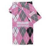 Argyle Bath Towel Set - 3 Pcs (Personalized)