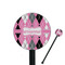 Argyle Black Plastic 5.5" Stir Stick - Round - Closeup