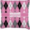 Argyle Burlap Pillow 16"