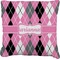 Argyle Burlap Pillow 18"