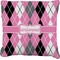 Argyle Burlap Pillow 22"