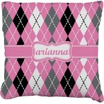 Argyle Faux-Linen Throw Pillow 26" (Personalized)