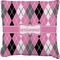 Argyle Burlap Pillow 24"