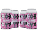 Argyle Can Cooler (12 oz) - Set of 4 w/ Name or Text