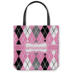 Argyle Canvas Tote Bag - Small - 13"x13" (Personalized)