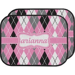 Argyle Car Floor Mats (Back Seat) (Personalized)