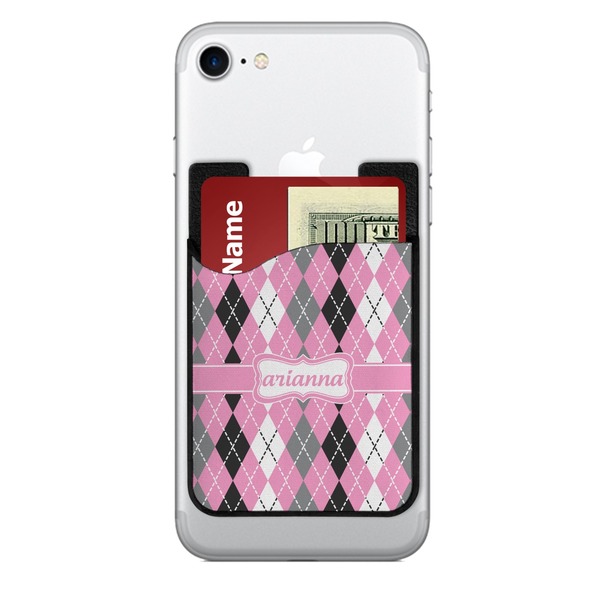 Custom Argyle 2-in-1 Cell Phone Credit Card Holder & Screen Cleaner (Personalized)