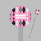 Argyle Clear Plastic 7" Stir Stick - Round - Closeup