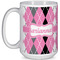 Argyle Coffee Mug - 15 oz - White Full