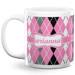 Argyle 20 Oz Coffee Mug - White (Personalized)