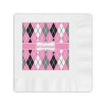 Argyle Coined Cocktail Napkins (Personalized)