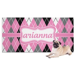 Argyle Dog Towel (Personalized)