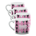 Argyle Double Shot Espresso Cups - Set of 4 (Personalized)