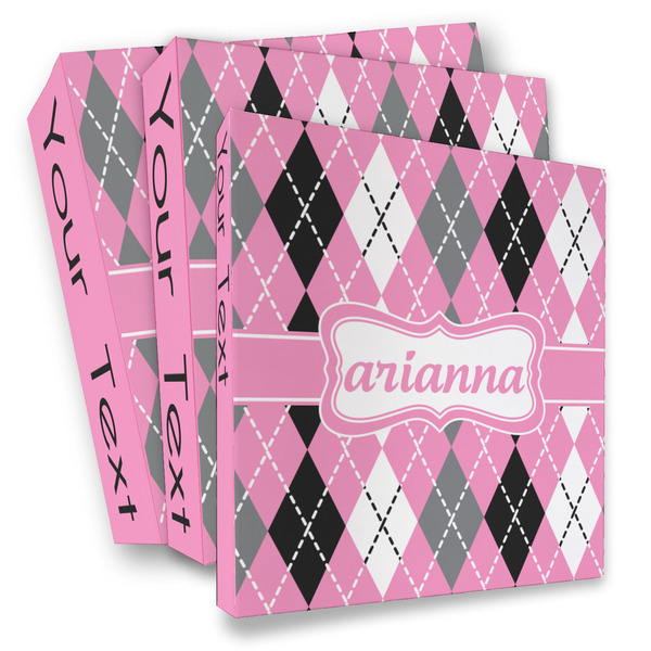 Custom Argyle 3 Ring Binder - Full Wrap (Personalized)