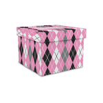 Argyle Gift Box with Lid - Canvas Wrapped - Small (Personalized)