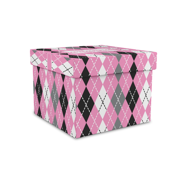 Custom Argyle Gift Box with Lid - Canvas Wrapped - Small (Personalized)