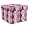 Argyle Gift Boxes with Lid - Canvas Wrapped - X-Large - Front/Main