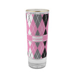 Argyle 2 oz Shot Glass -  Glass with Gold Rim - Single (Personalized)