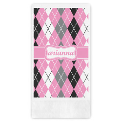 Argyle Guest Napkins - Full Color - Embossed Edge (Personalized)