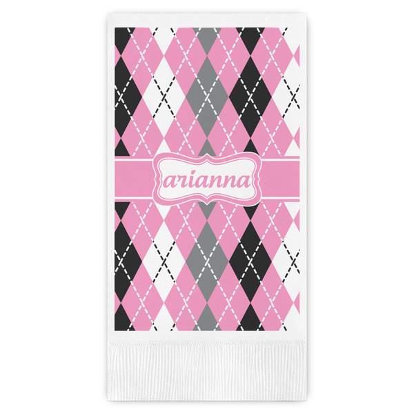 Custom Argyle Guest Paper Towels - Full Color (Personalized)