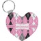 Argyle Heart Keychain (Personalized)