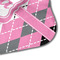 Argyle Hooded Baby Towel- Detail Corner