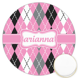 Argyle Printed Cookie Topper - 3.25" (Personalized)