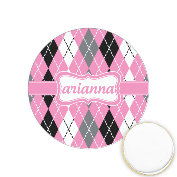 Custom Argyle Printed Cookie Topper - 1.25" (Personalized)