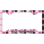 Argyle License Plate Frame - Style C (Personalized)