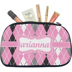 Argyle Makeup / Cosmetic Bag - Medium (Personalized)