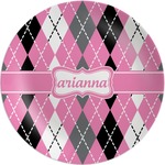 Argyle Melamine Plate (Personalized)