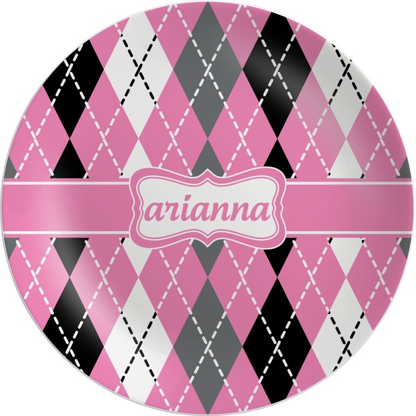 Custom Argyle Melamine Plate (Personalized)