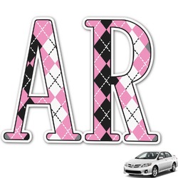 Argyle Monogram Car Decal (Personalized)