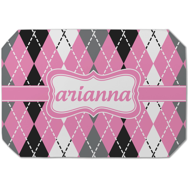 Custom Argyle Dining Table Mat - Octagon (Single-Sided) w/ Name or Text