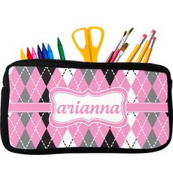 Argyle Neoprene Pencil Case (Personalized)