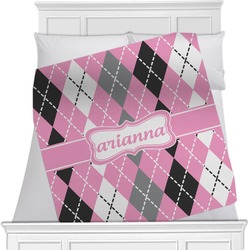 Argyle Minky Blanket - Twin / Full - 80"x60" - Double Sided (Personalized)