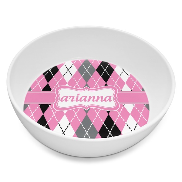 Custom Argyle Melamine Bowl - 8 oz (Personalized)