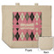 Argyle Reusable Cotton Grocery Bag - Front & Back View