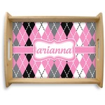 Argyle Natural Wooden Tray - Large (Personalized)