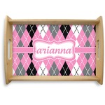 Argyle Natural Wooden Tray - Small (Personalized)