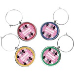 Argyle Wine Charms (Set of 4) (Personalized)