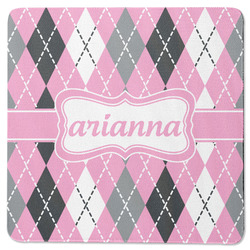 Argyle Square Rubber Backed Coaster (Personalized)