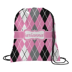 Argyle Drawstring Backpack - Medium (Personalized)